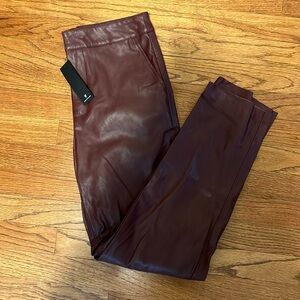 Lulus NWT Burgundy Leather Pants